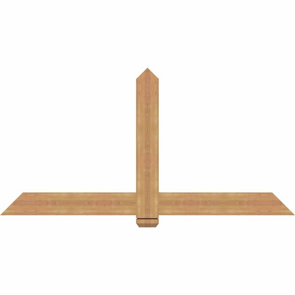 Ekena Millwork Eugene Smooth Timber Gable Bracket, Western Red Cedar, 72"W x 36"H x 1 1/2"D x 5 1/2"F, 12/12 Pitch GBW072X36X0206EUG00SWR - main